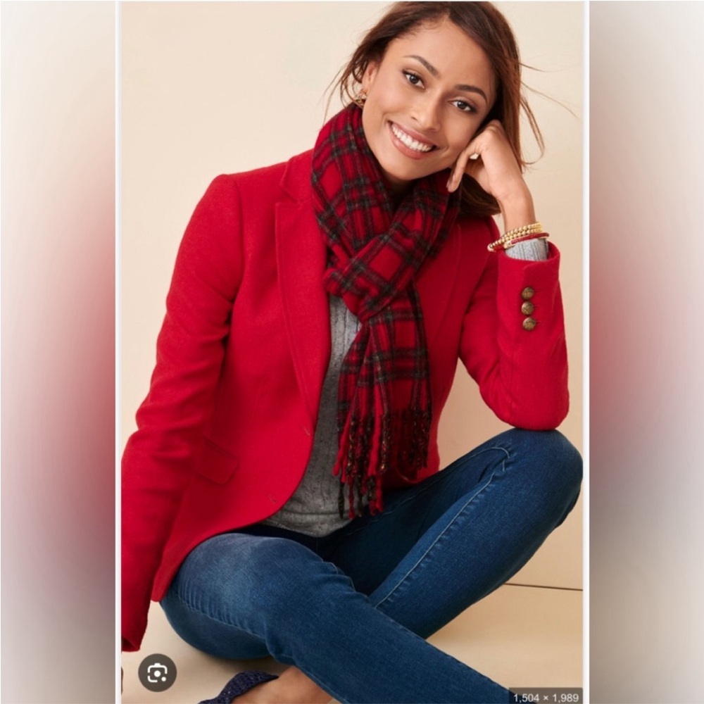EUC Talbots Classic Red Wool Jacket